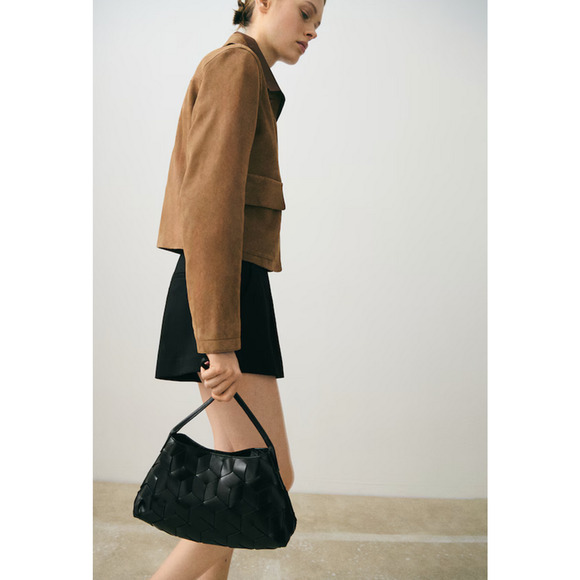 NWT MANGO SELECTION MNG MEDIUM BROWN SUEDE LEATHER JACKET COAT SZ XS - Picture 5 of 12